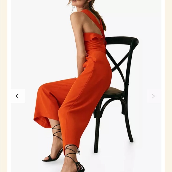 Reiss Amika Bow Back Jumpsuit in Orange - Picture 5 of 10